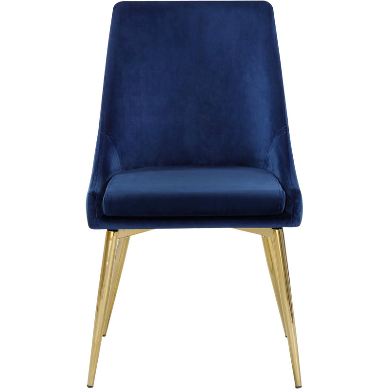 Meridian Karina Navy Velvet Dining Chair IMAGE 2