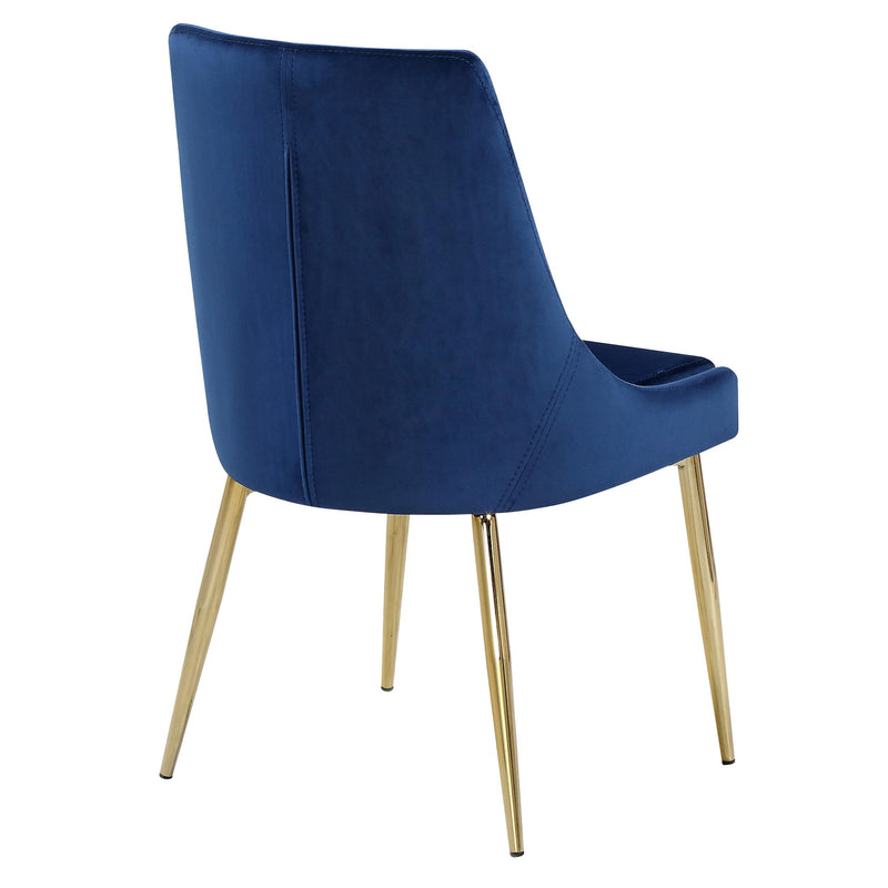 Meridian Karina Navy Velvet Dining Chair IMAGE 3