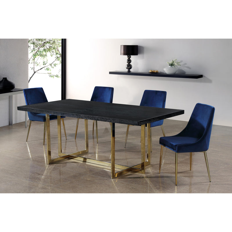 Meridian Karina Navy Velvet Dining Chair IMAGE 4