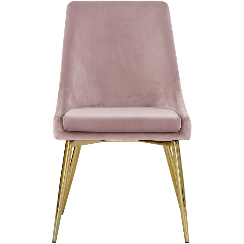 Meridian Karina Pink Velvet Dining Chair IMAGE 2