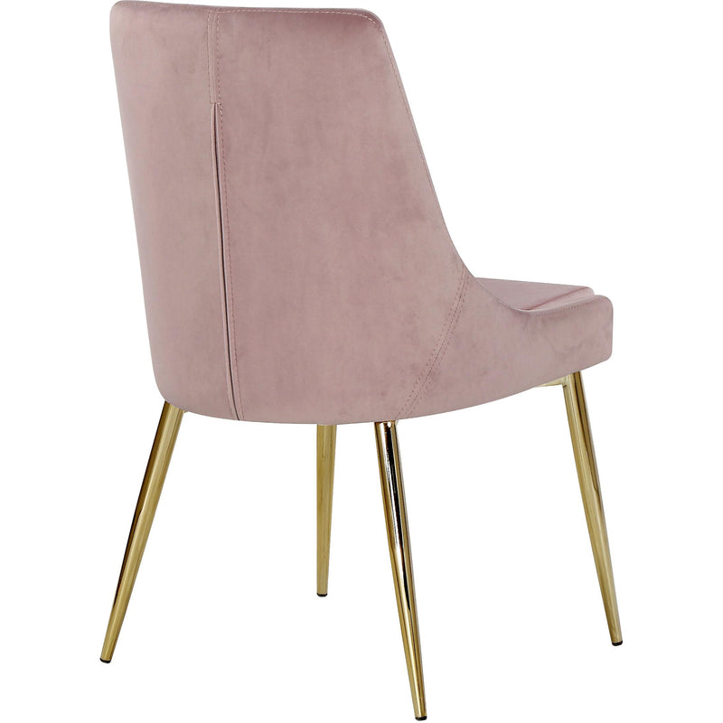 Meridian Karina Pink Velvet Dining Chair IMAGE 3