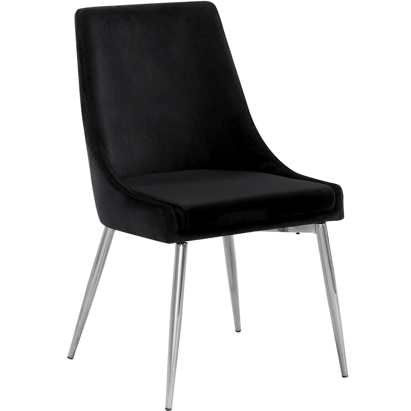 Meridian Karina Black Velvet Dining Chair IMAGE 1