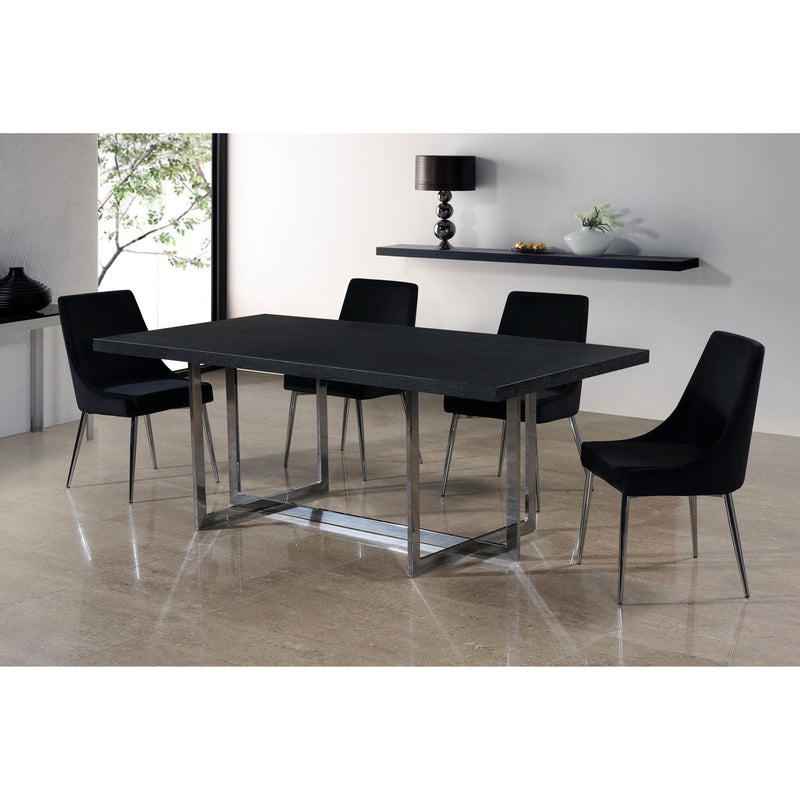 Meridian Karina Black Velvet Dining Chair IMAGE 4