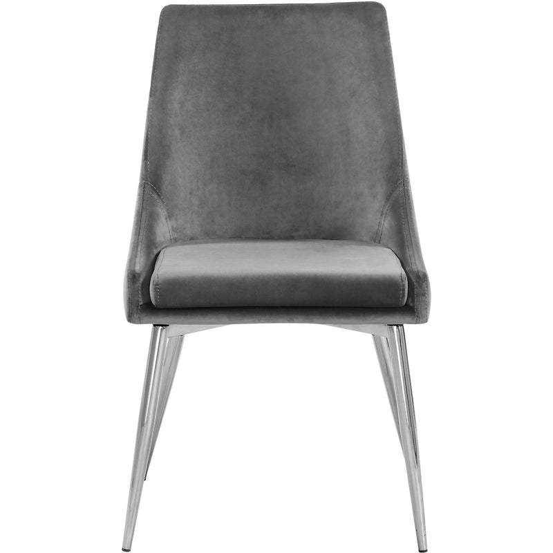 Meridian Karina Grey Velvet Dining Chair IMAGE 2