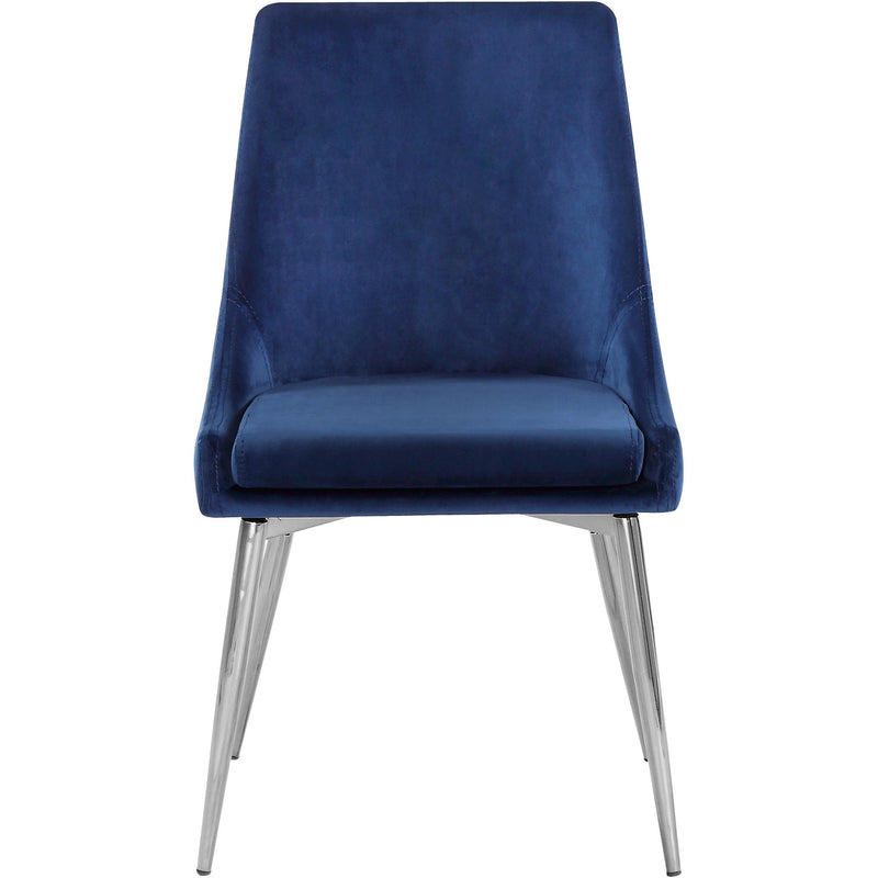 Meridian Karina Navy Velvet Dining Chair IMAGE 2