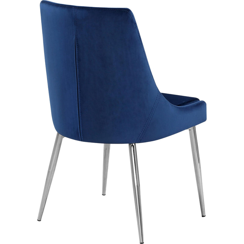 Meridian Karina Navy Velvet Dining Chair IMAGE 3