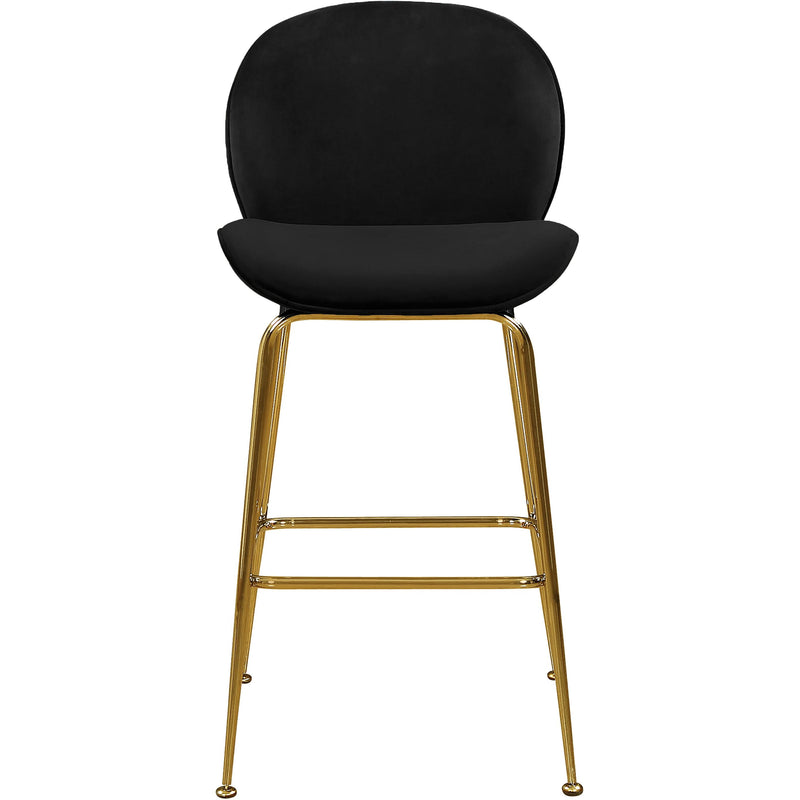 Meridian Paris Black Velvet Stool IMAGE 2