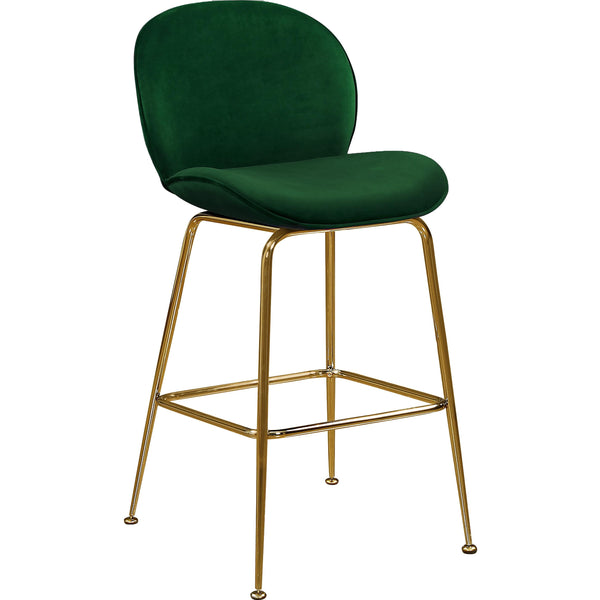 Meridian Paris Green Velvet Stool IMAGE 1