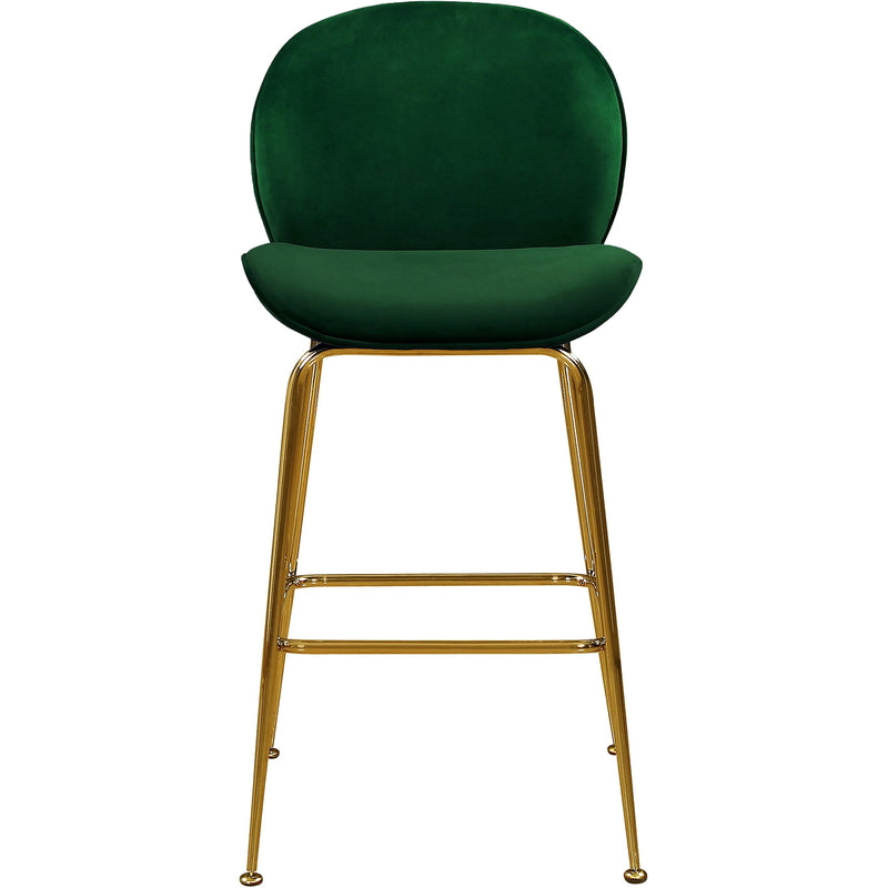 Meridian Paris Green Velvet Stool IMAGE 2