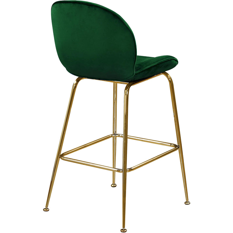 Meridian Paris Green Velvet Stool IMAGE 3