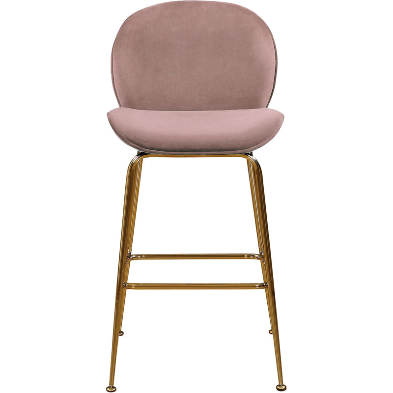 Meridian Paris Pink Velvet Stool IMAGE 2