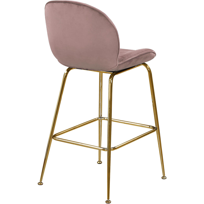 Meridian Paris Pink Velvet Stool IMAGE 3