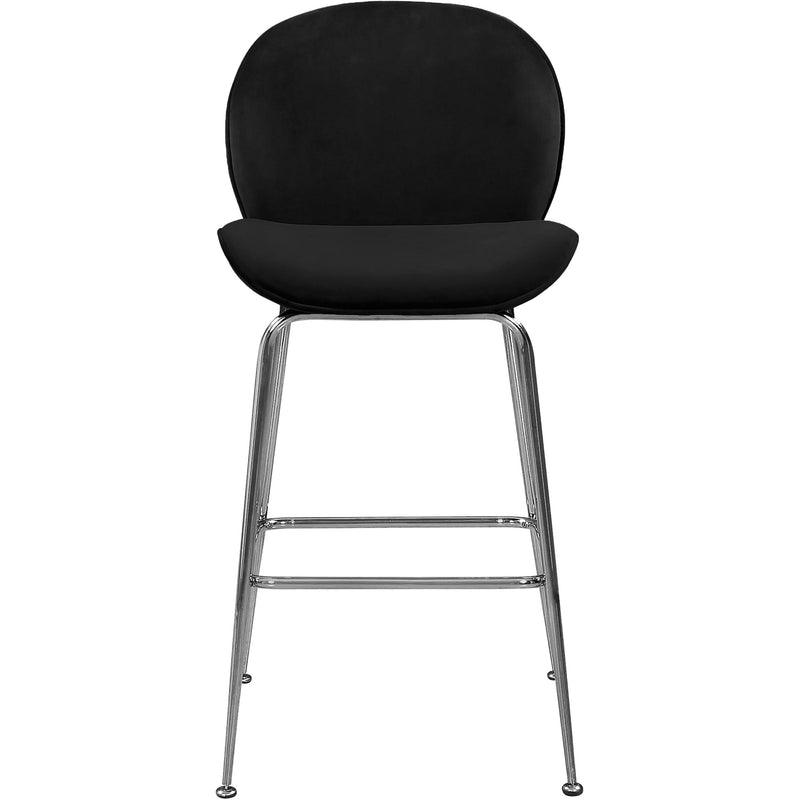 Meridian Paris Black Velvet Stool IMAGE 2