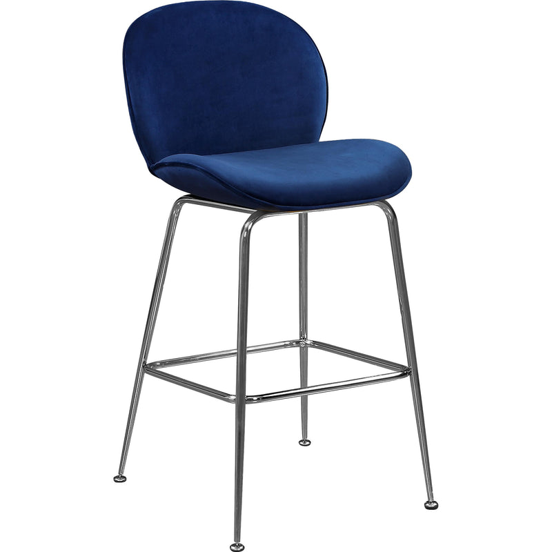 Meridian Paris Navy Velvet Stool IMAGE 1