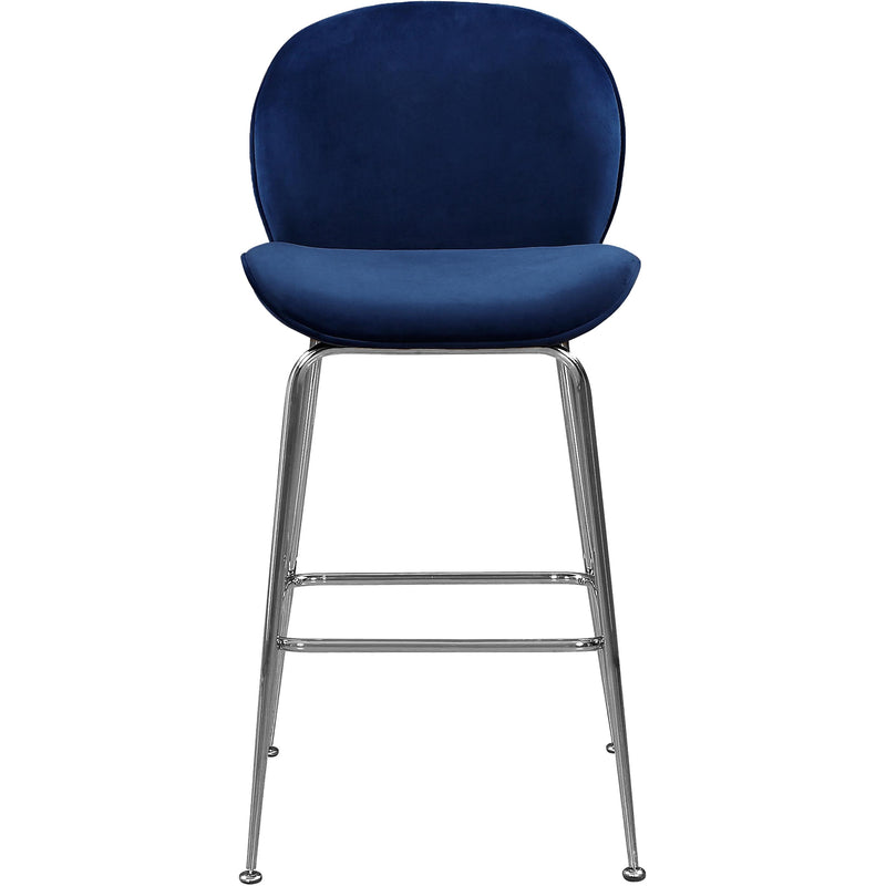 Meridian Paris Navy Velvet Stool IMAGE 2