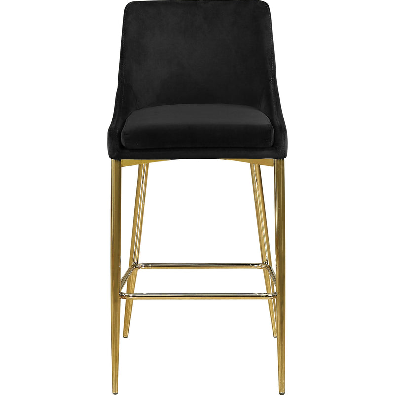 Meridian Karina Black Velvet Stool IMAGE 2