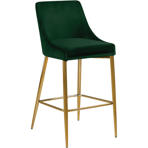 Meridian Karina Green Velvet Stool IMAGE 1