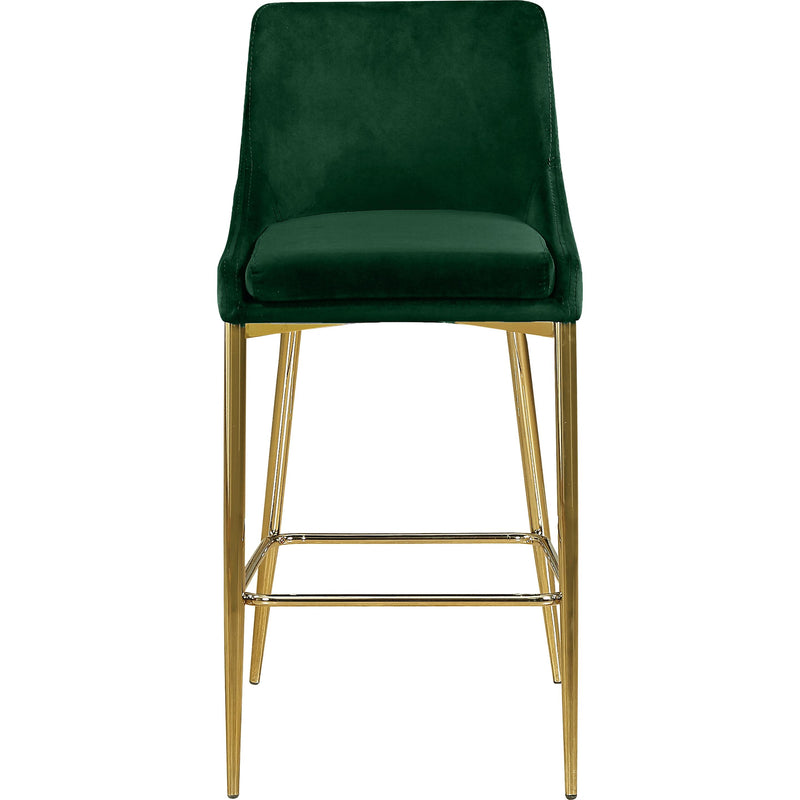 Meridian Karina Green Velvet Stool IMAGE 2