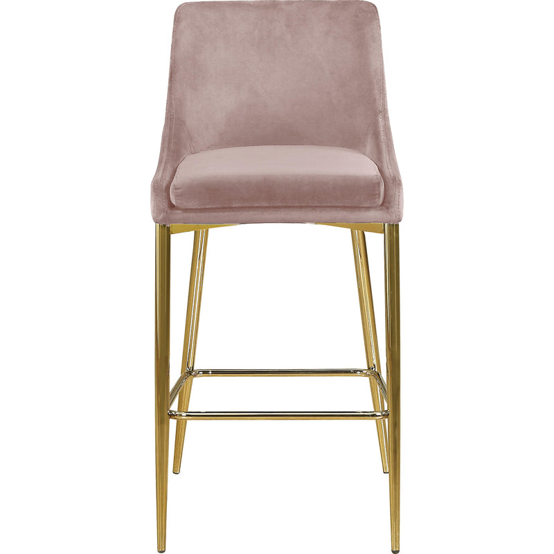 Meridian Karina Pink Velvet Stool IMAGE 2