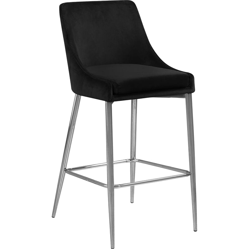 Meridian Karina Black Velvet Stool IMAGE 1