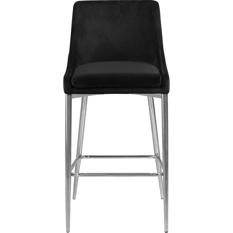 Meridian Karina Black Velvet Stool IMAGE 2