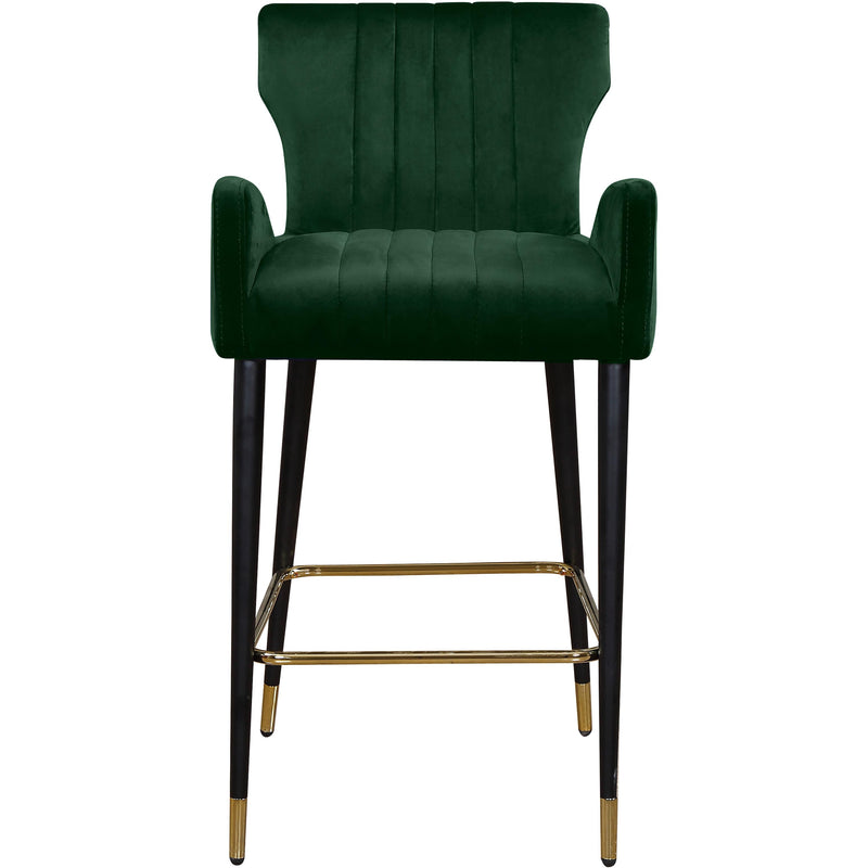 Meridian Luxe Green Velvet Stool IMAGE 2