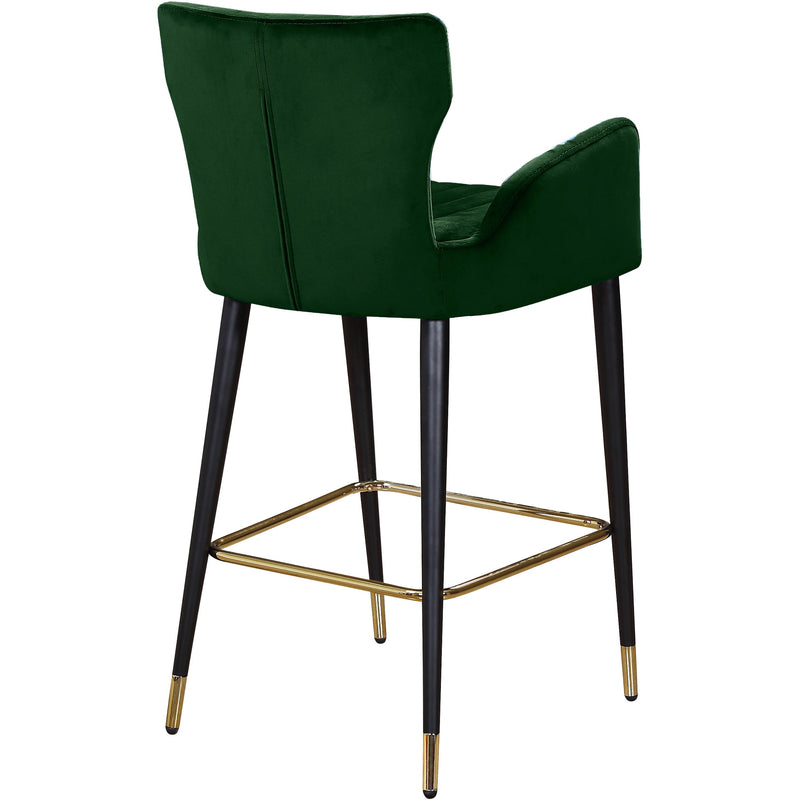 Meridian Luxe Green Velvet Stool IMAGE 3