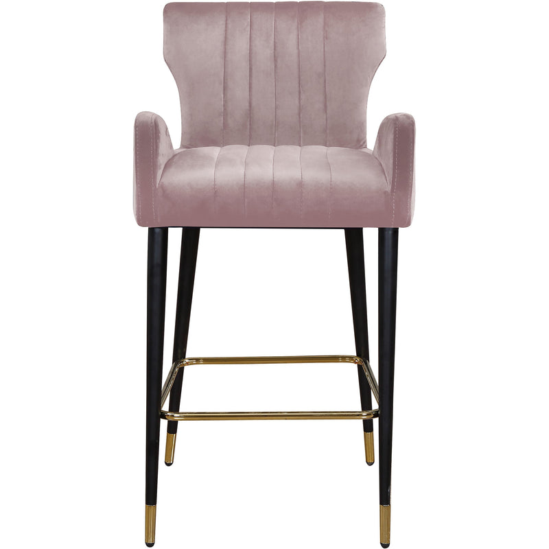 Meridian Luxe Pink Velvet Stool IMAGE 2