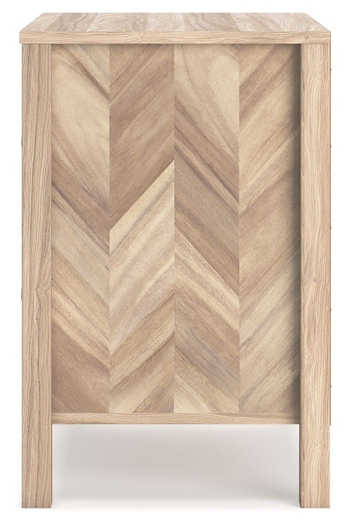 Battelle - Two Drawer Night Stand - Tan