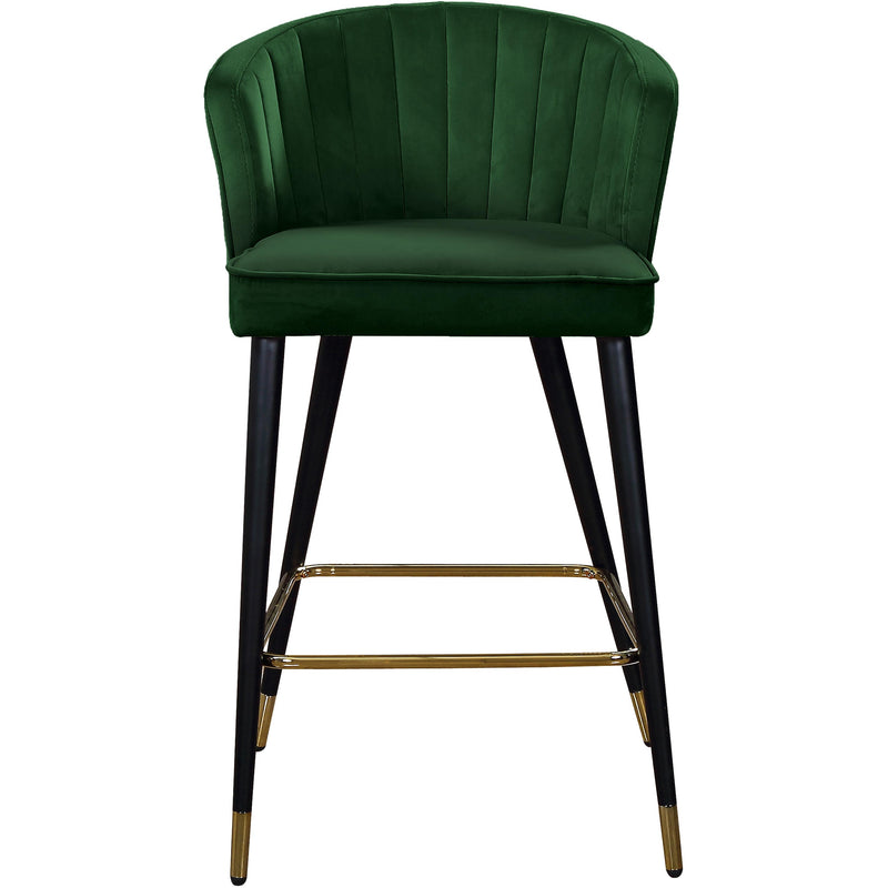 Meridian Cassie Green Velvet Stool IMAGE 2