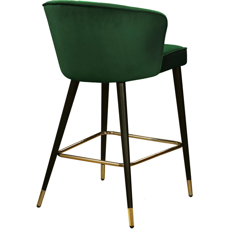 Meridian Cassie Green Velvet Stool IMAGE 3