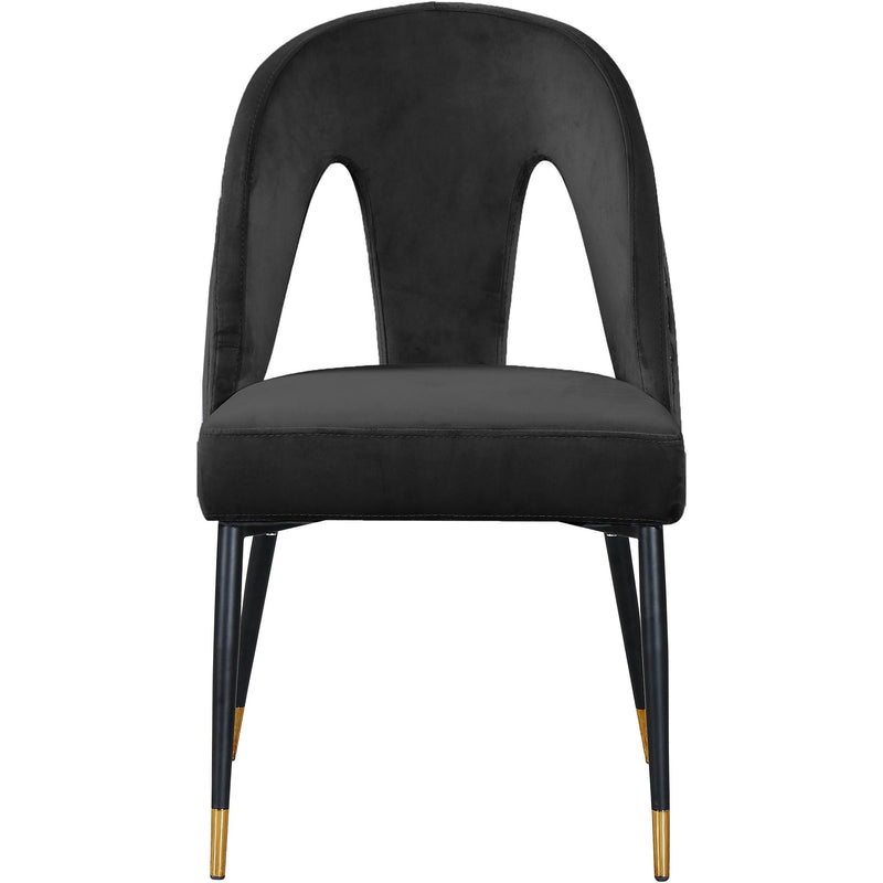 Meridian Akoya Black Velvet Dining Chair IMAGE 2