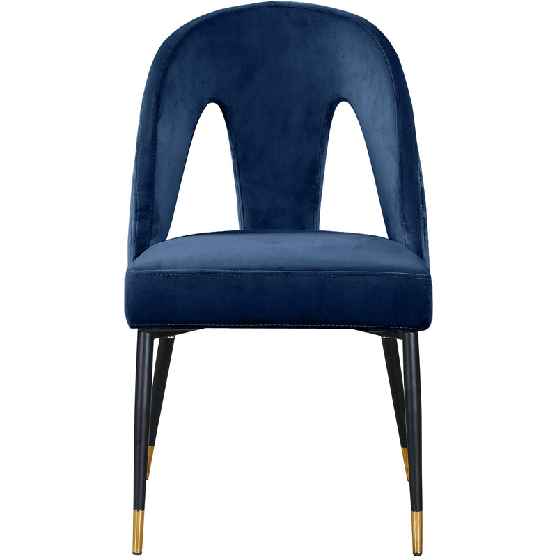 Meridian Akoya Navy Velvet Dining Chair IMAGE 2