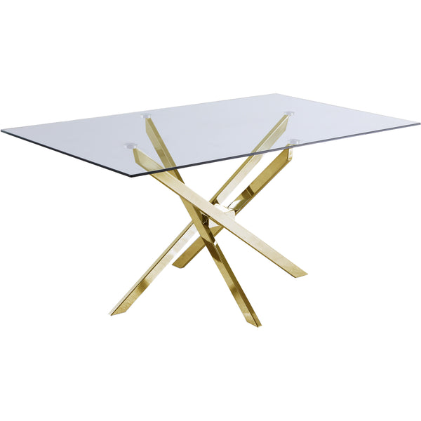 Meridian Xander Gold Dining Table IMAGE 1