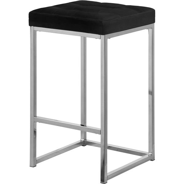 Meridian Nicola Black Velvet Stool IMAGE 1