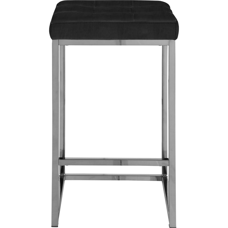 Meridian Nicola Black Velvet Stool IMAGE 2