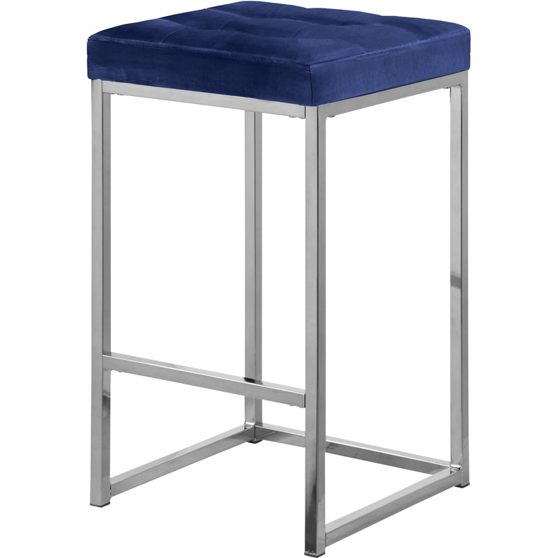 Meridian Nicola Navy Velvet Stool IMAGE 1