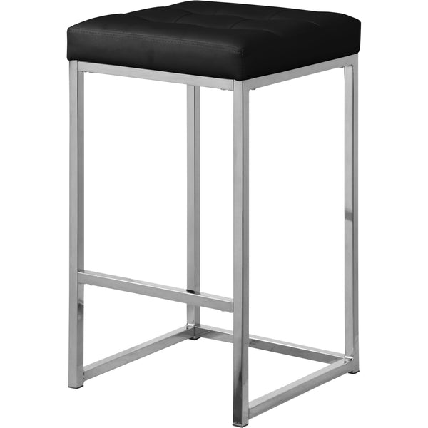 Meridian Nicola Black Vegan Leather Stool IMAGE 1