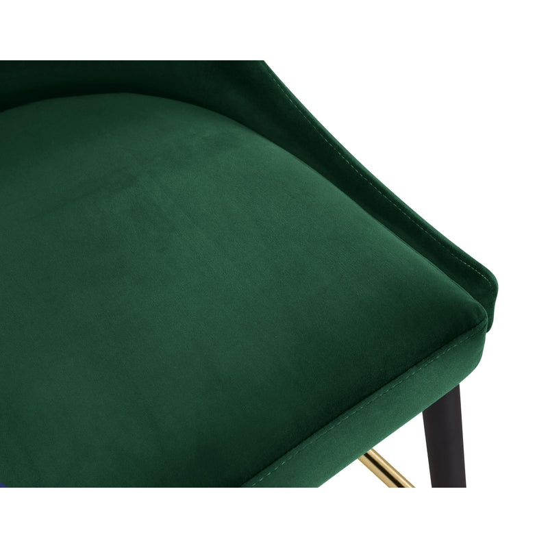 Meridian Sleek Green Velvet Stool IMAGE 5