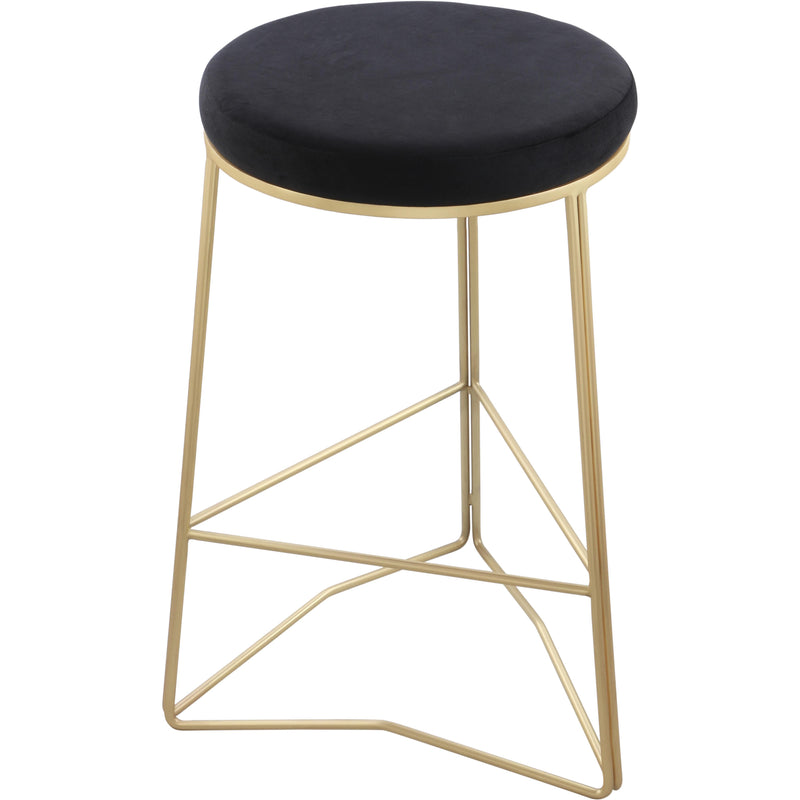 Meridian Tres Black Velvet Counter Stool IMAGE 1