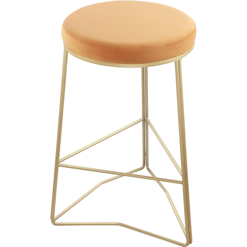 Meridian Tres Mango Velvet Counter Stool IMAGE 1