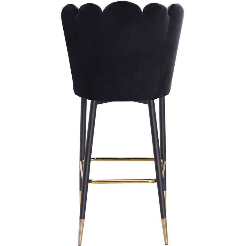 Meridian Lily Black Velvet Stool IMAGE 4