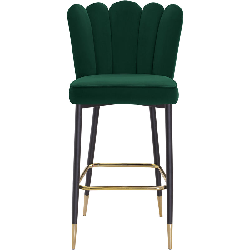 Meridian Lily Green Velvet Stool IMAGE 2