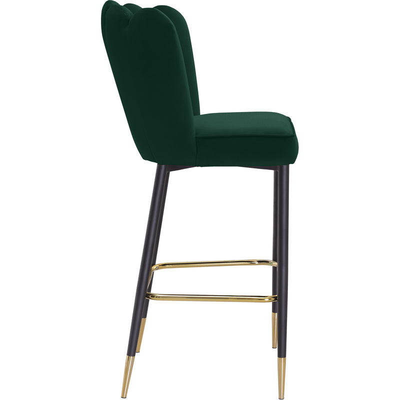 Meridian Lily Green Velvet Stool IMAGE 3