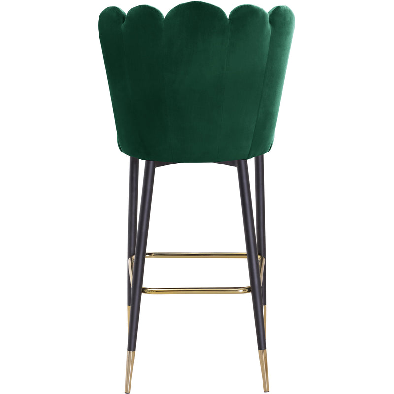 Meridian Lily Green Velvet Stool IMAGE 4