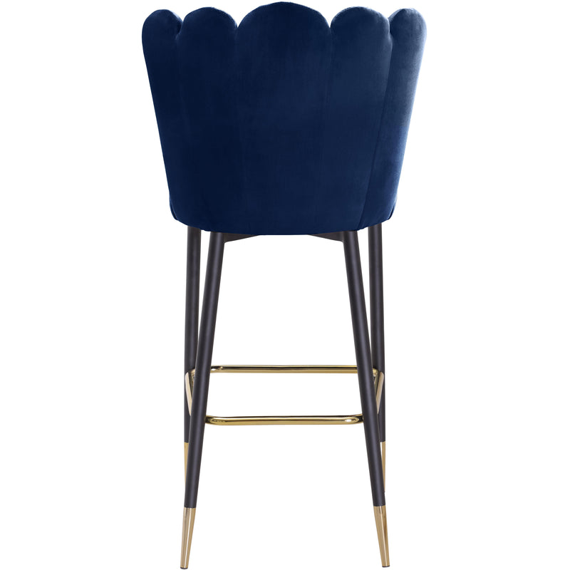 Meridian Lily Navy Velvet Stool IMAGE 4