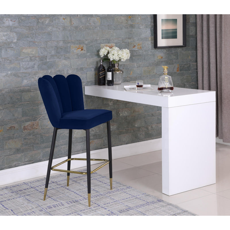 Meridian Lily Navy Velvet Stool IMAGE 6