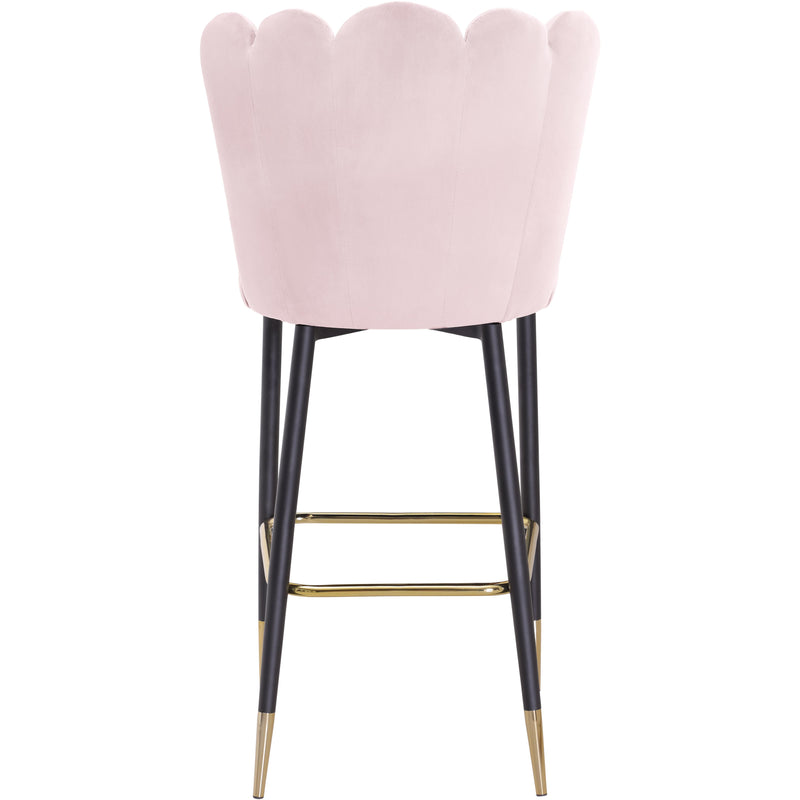 Meridian Lily Pink Velvet Stool IMAGE 4