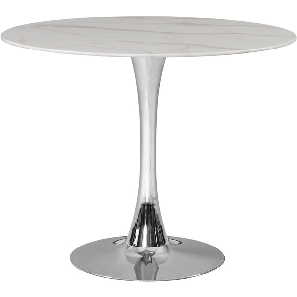 Meridian Tulip Chrome Dining Table (3 Boxes) IMAGE 1