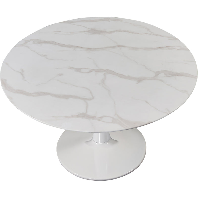 Meridian Tulip White Dining Table IMAGE 2